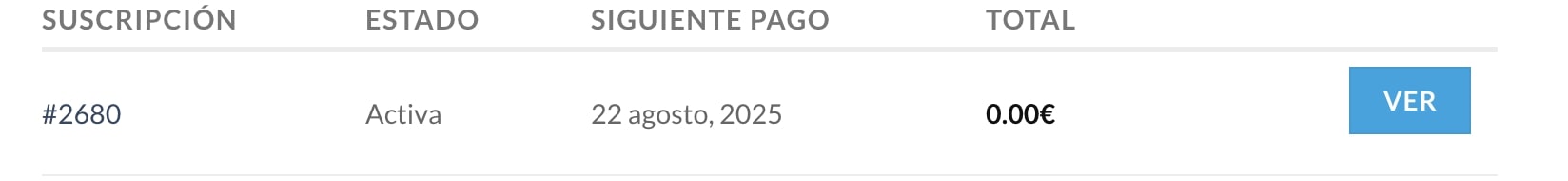 Vista previa de la suscripción
